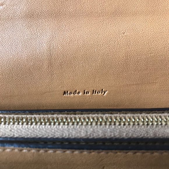 CELINE Long Wallet Blue Cream & Brown - Picture 10 of 15